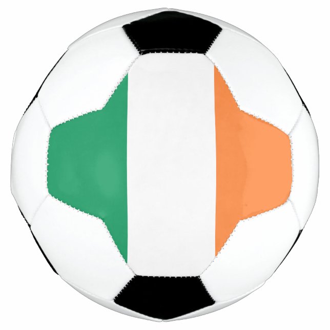 Irish green white orange tricolour flag patriotic football (Front)