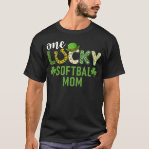 Irish Group Matching One Lucky Softball Mum St Pat T-Shirt