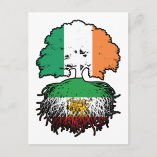 Irish Grown Iranian Roots Lion and Sun Postcard