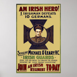Irish Guard Hero WW I Poster