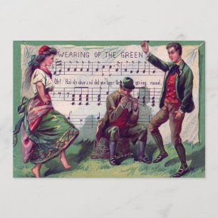 Irish Gypsy Wearing of The Green Jig Invitation