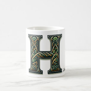 Irish H Monogram Coffee Mug