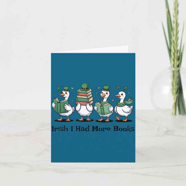 Irish had more books funny st patrick's day card (Front)