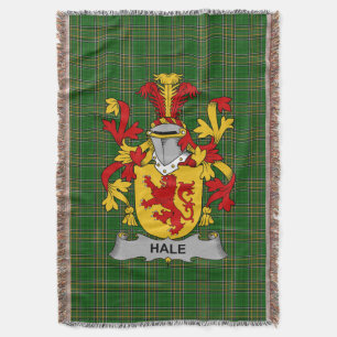 Irish Hale or McHale Coat of Arms Family Crest Ir Throw Blanket