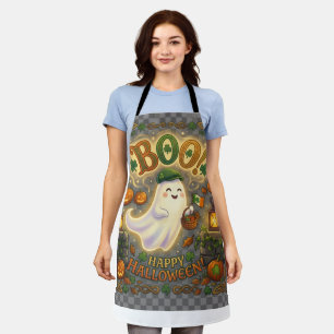 Irish Halloween Ghost Cute Celtic Boo Sp Apron