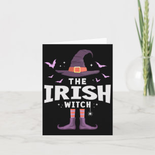Irish Halloween Witch Matching Costume Card