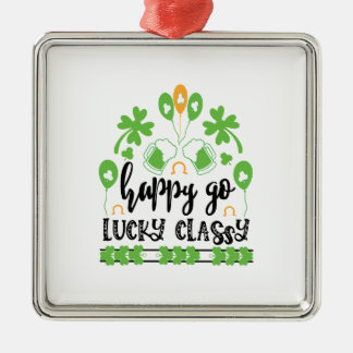 Irish Happy Go Lucky Classy Metal Tree Decoration