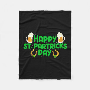 Irish Happy St Patricks Day Fleece Blanket