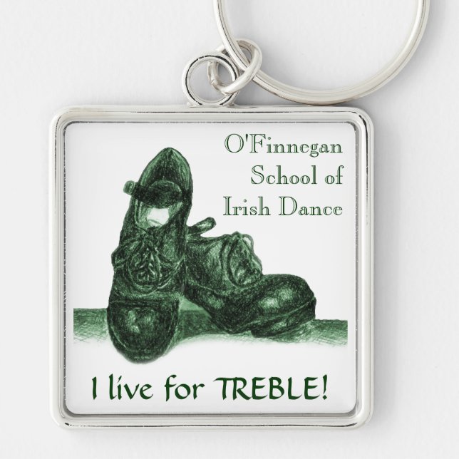 Irish Hard Shoes Customisable Keychain (Front)