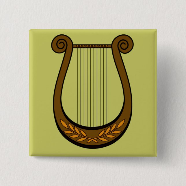 Irish Harp 15 Cm Square Badge (Front)