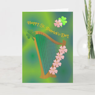 Irish harp card