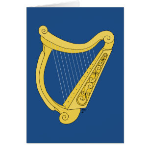 Irish Harp Greeting Card