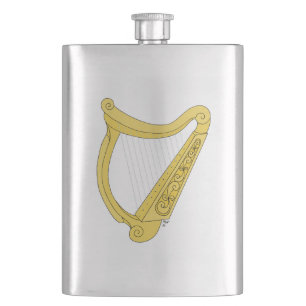 Irish Harp Hip Flask