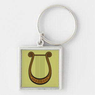 Irish Harp Key Ring