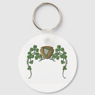 Irish Harp Key Ring