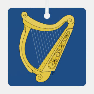 Irish Harp Metal Tree Decoration