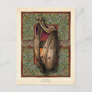 Irish Harp Postcard