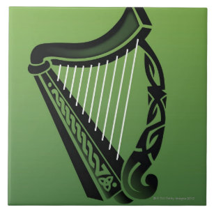 Irish harp tile