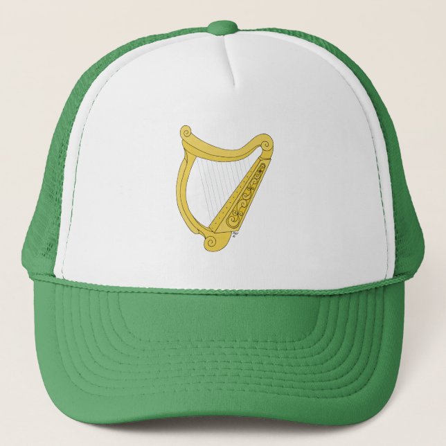 Irish Harp Trucker Hat (Front)