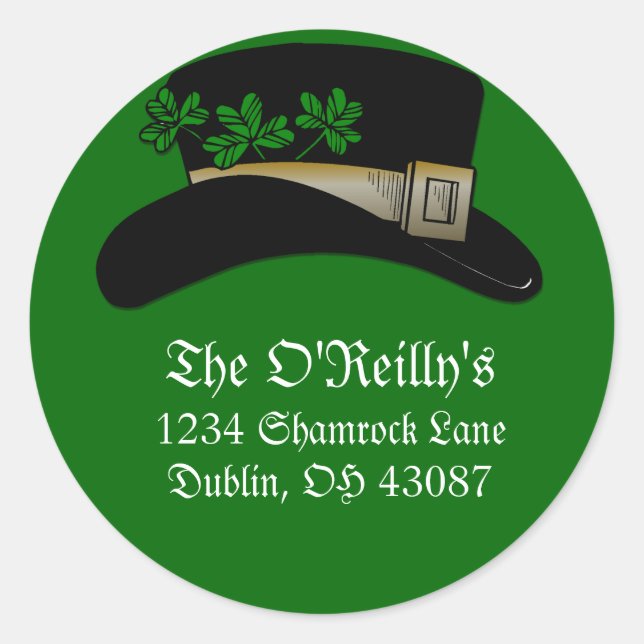Irish Hat Address Labels (Front)
