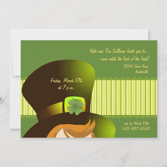 Irish Hat Party Invitation (Front)