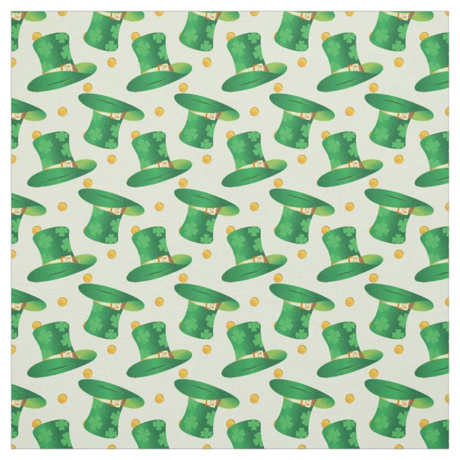 irish Hat st patricks day pattern Fabric (Swatch)