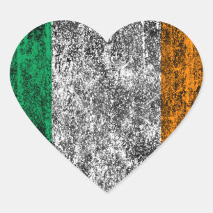 irish heart flag sticker