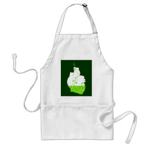 irish heart of green beer standard apron