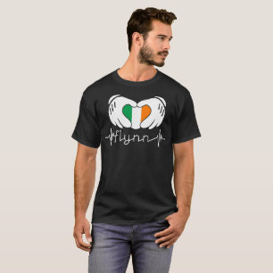 Irish Heartbeat Flynn St Patricks Day Gift T-Shirt