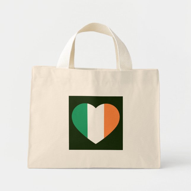 Irish Heartflag ttcnt Mini Tote Bag (Front)