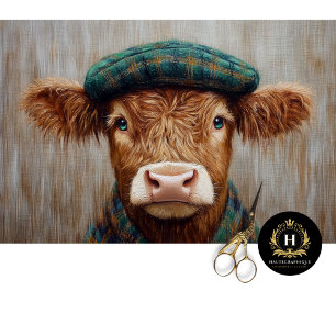 Irish Highland Cow Rustic Boho Farmhouse Decoupage Tissue Paper