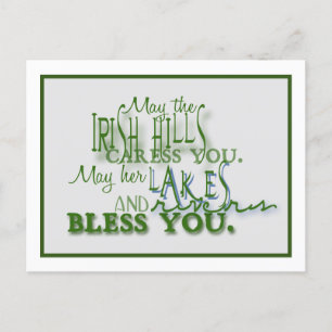 Irish Hills Blessing  Postcard