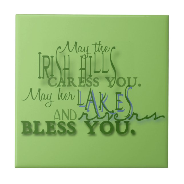 Irish Hills Blessing Tile (Front)