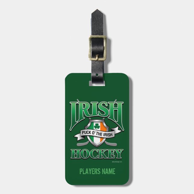 Irish Hockey Luggage Tag (Front Vertical)