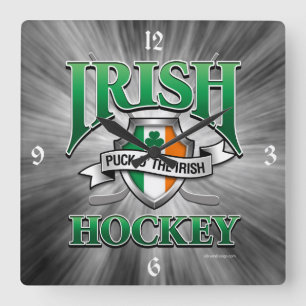 Irish Hockey Square Wall Clock