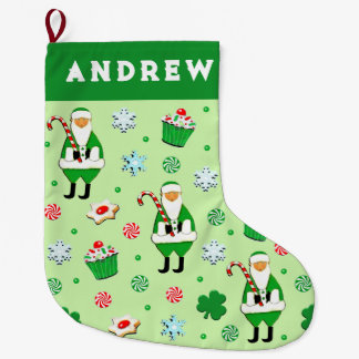 Irish Holiday Gift Large Christmas Stocking