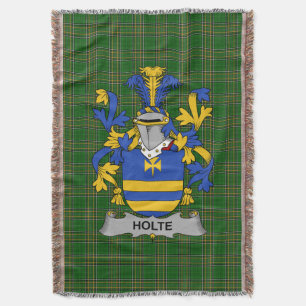 Irish Holte or Holt Coat of Arms Family Crest Ire Throw Blanket