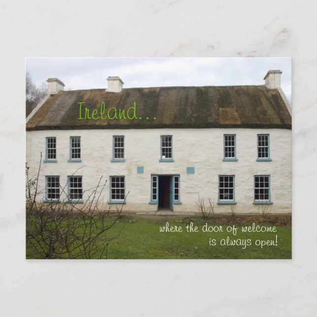 Irish home: Our door is always open postcard (Front)