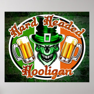Irish Hooligan Skull: Hard Headed Hooligan 1 Poster