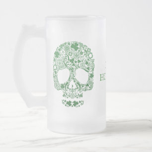 IRISH HOOLIGAN ST PARICK'S DAY FROSTED GLASS BEER MUG