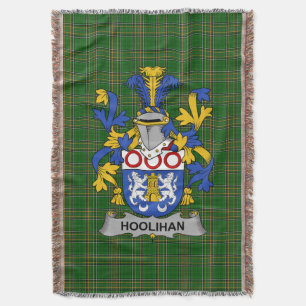 Irish Hoolihan or O_Holohan Coat of Arms Family C Throw Blanket