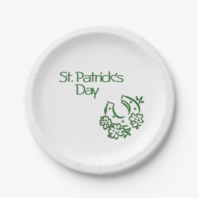 Irish Horseshoe Paper Plate (Front)