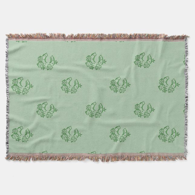 Irish Horseshoe Throw Blanket (Front)