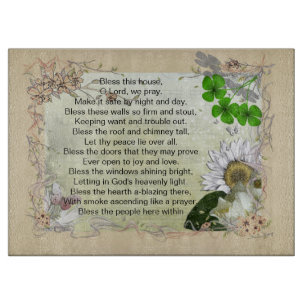 Irish House Blessing cutting board