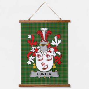 Irish Hunter Coat of Arms Family Crest Hanging Tapestry