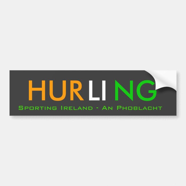Irish Hurling Bumper Sticker (Front)
