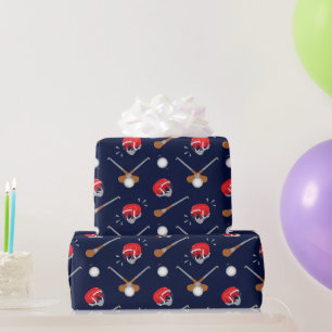 Irish Hurling Helmets and Hurleys Pattern Wrapping Paper