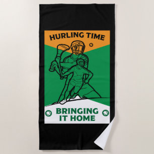 Irish Hurling Sport Beach Towel
