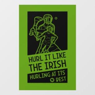 Irish Hurling Sport Window Cling