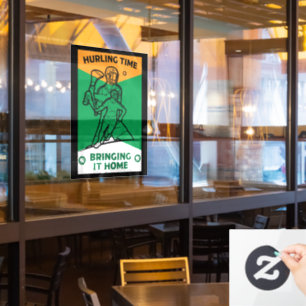 Irish Hurling Sport Window Cling